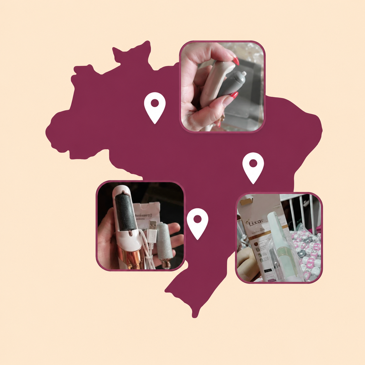 Mapa do Brasil com envio OfertasOnlineMax